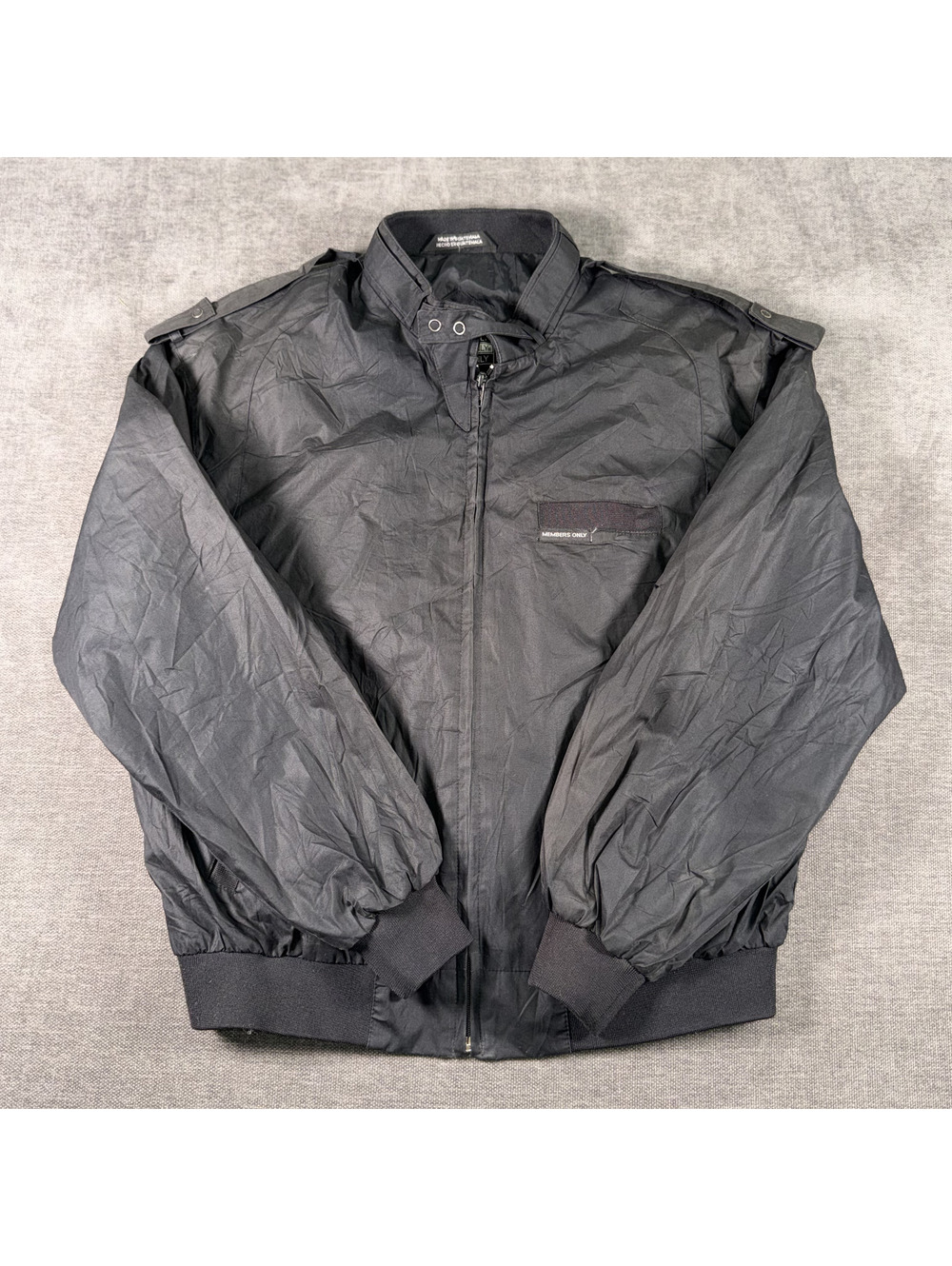 Members Only Men's Black Bomber Jacket Size M